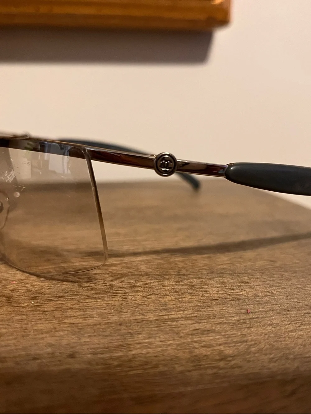 Y2K CHANEL Iconic 4009 Rimless Sunglasses in Silver with Brown Gradient Lenses